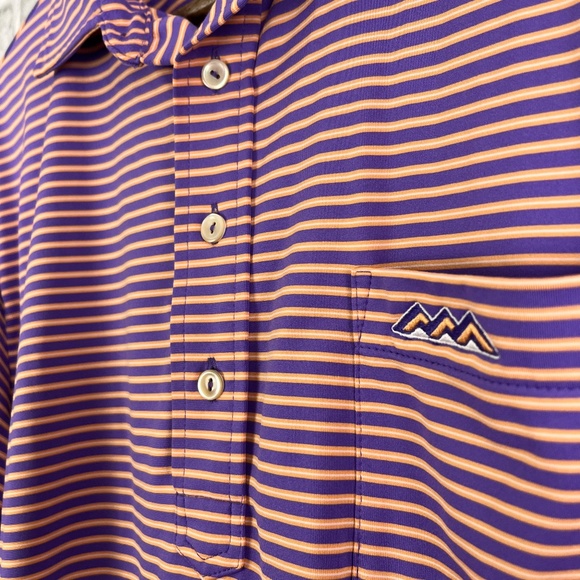 Peter Millar Summer Comfort Desert Mountain Golf Polo Shirt Mens Medium Stretch - Picture 2 of 8